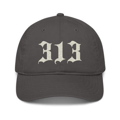 Detroit '313' Classic Baseball Cap (Old English) | Ivory White