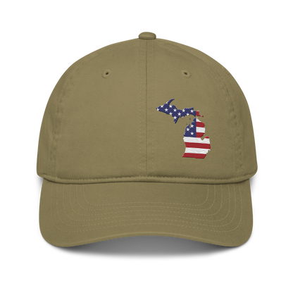 Michigan Classic Baseball Cap (USA Flag Outline)