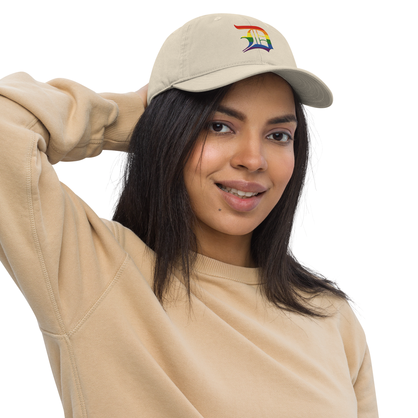 Detroit 'Old English D' Classic Baseball Cap (Rainbow Pride Edition)