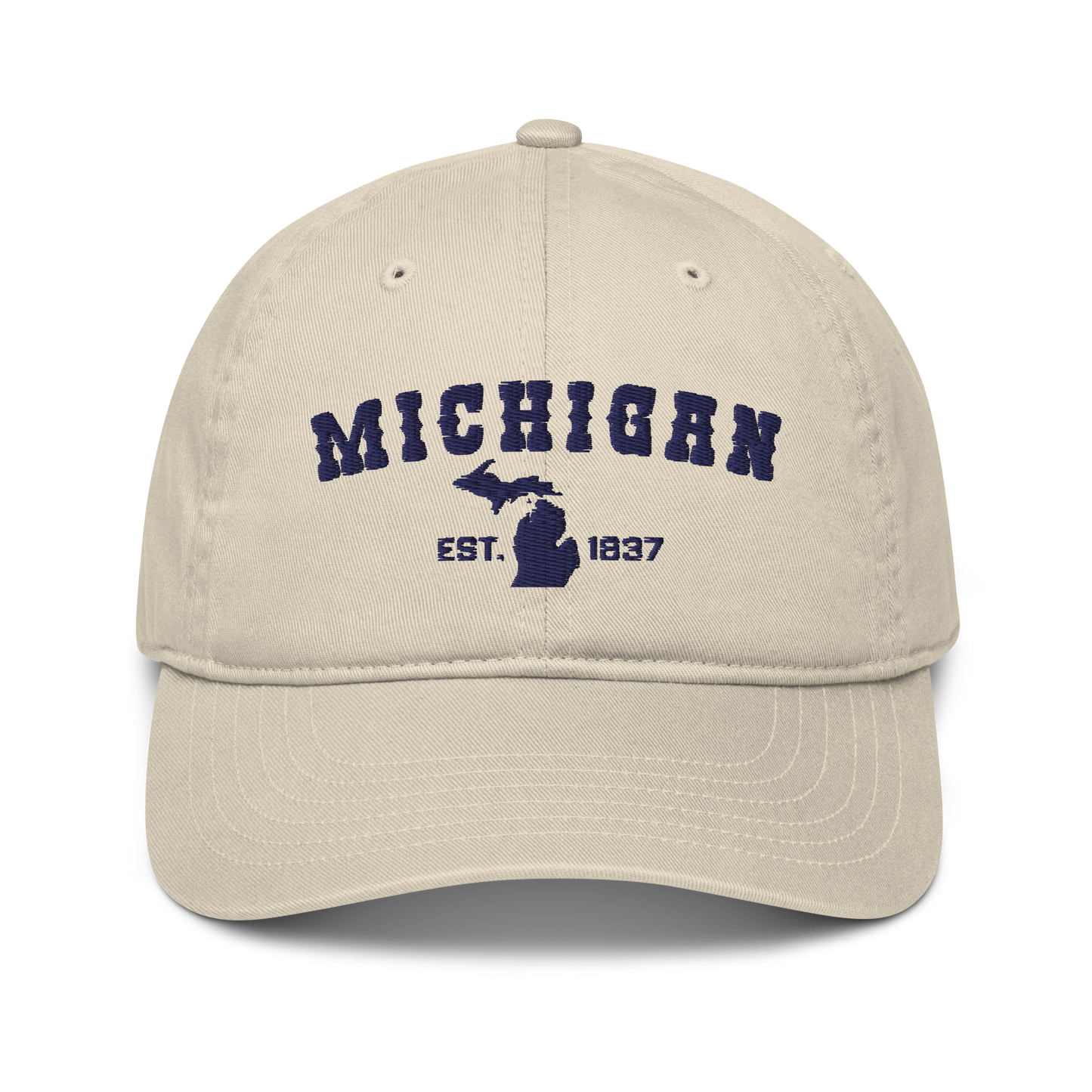 'Michigan EST 1837' Classic Baseball Cap (Western Font)