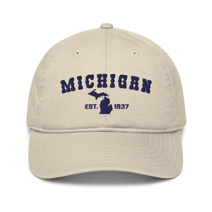 'Michigan EST 1837' Classic Baseball Cap (Western Font)