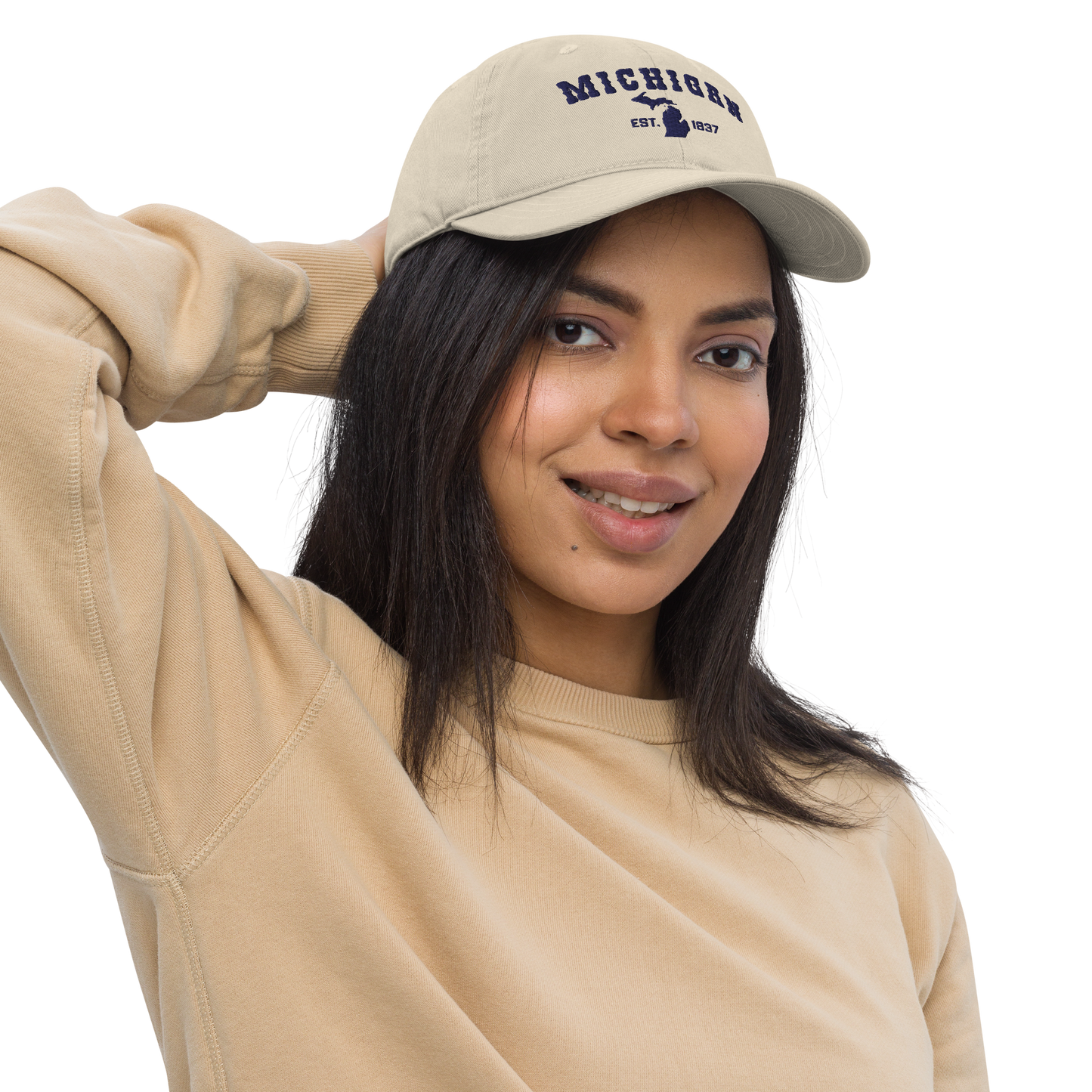 'Michigan EST 1837' Classic Baseball Cap (Western Font)