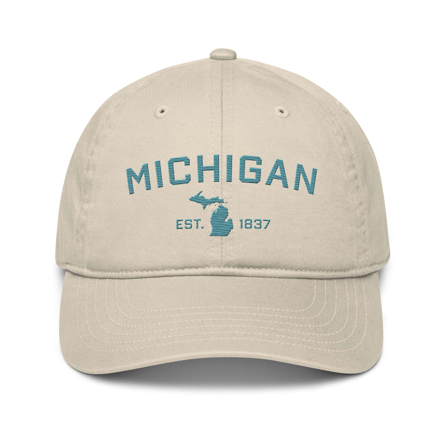 'Michigan EST. 1837' Classic Baseball Cap (Athletic Font) | Huron Blue