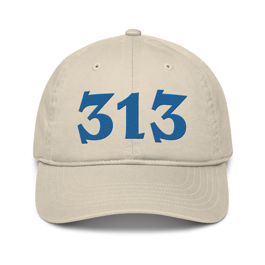 Detroit '313' Classic Baseball Cap (Angry Font) | Azure