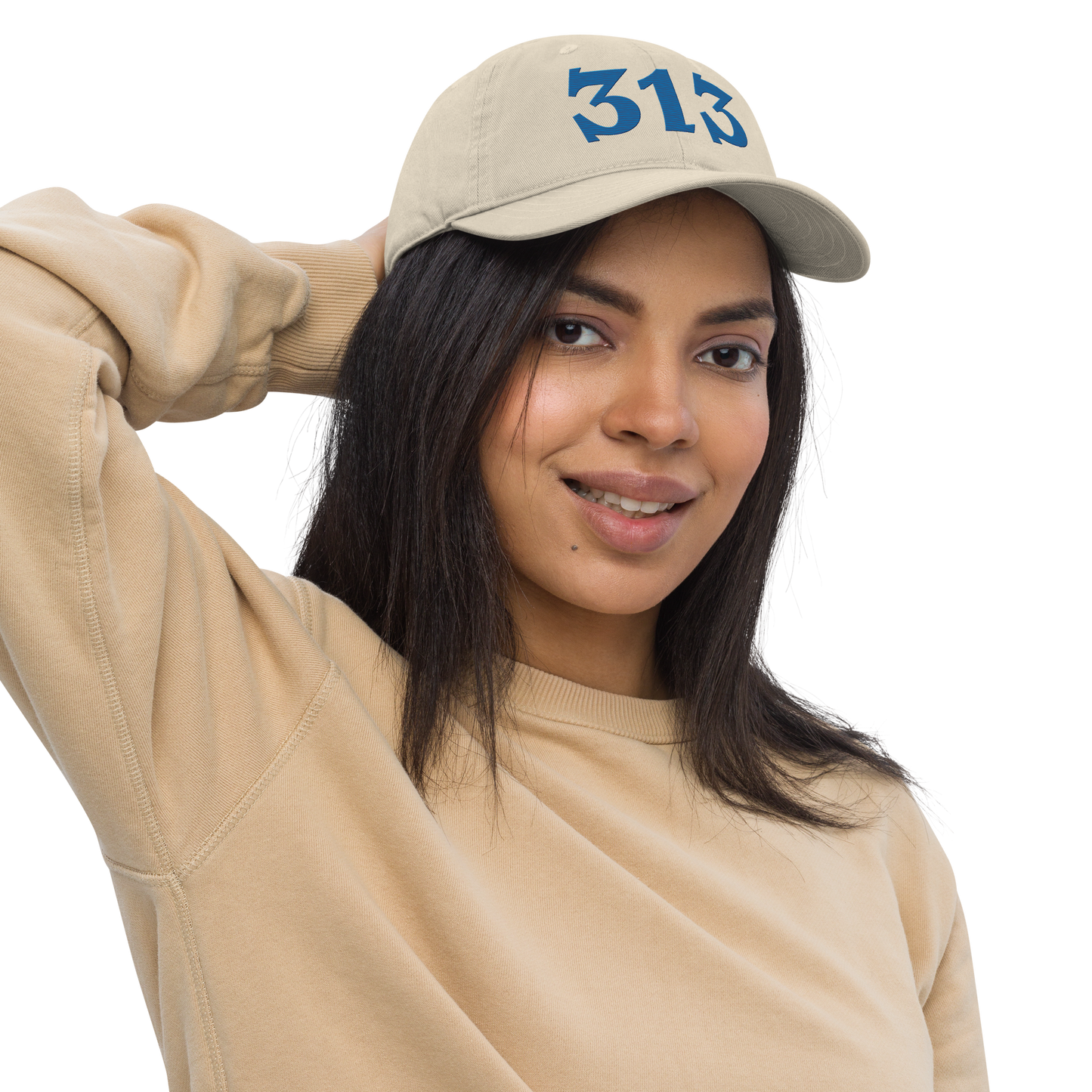 Detroit '313' Classic Baseball Cap (Angry Font) | Azure