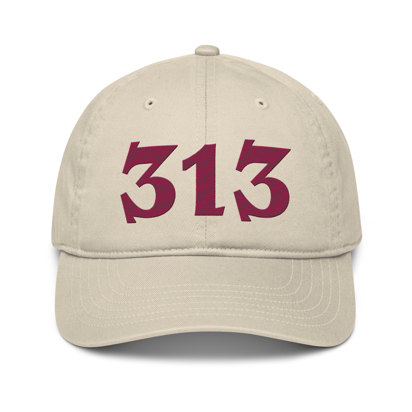 Detroit '313' Classic Baseball Cap (Angry Font) | Ruby Red