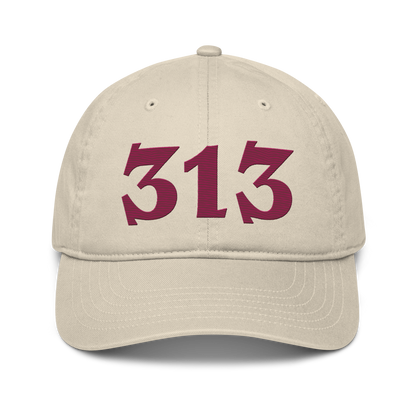 Detroit '313' Classic Baseball Cap (Angry Font) | Ruby Red