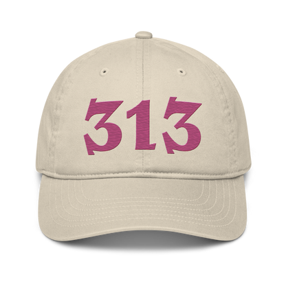 Detroit '313' Classic Baseball Cap (Angry Font) | Apple Blossom Pink