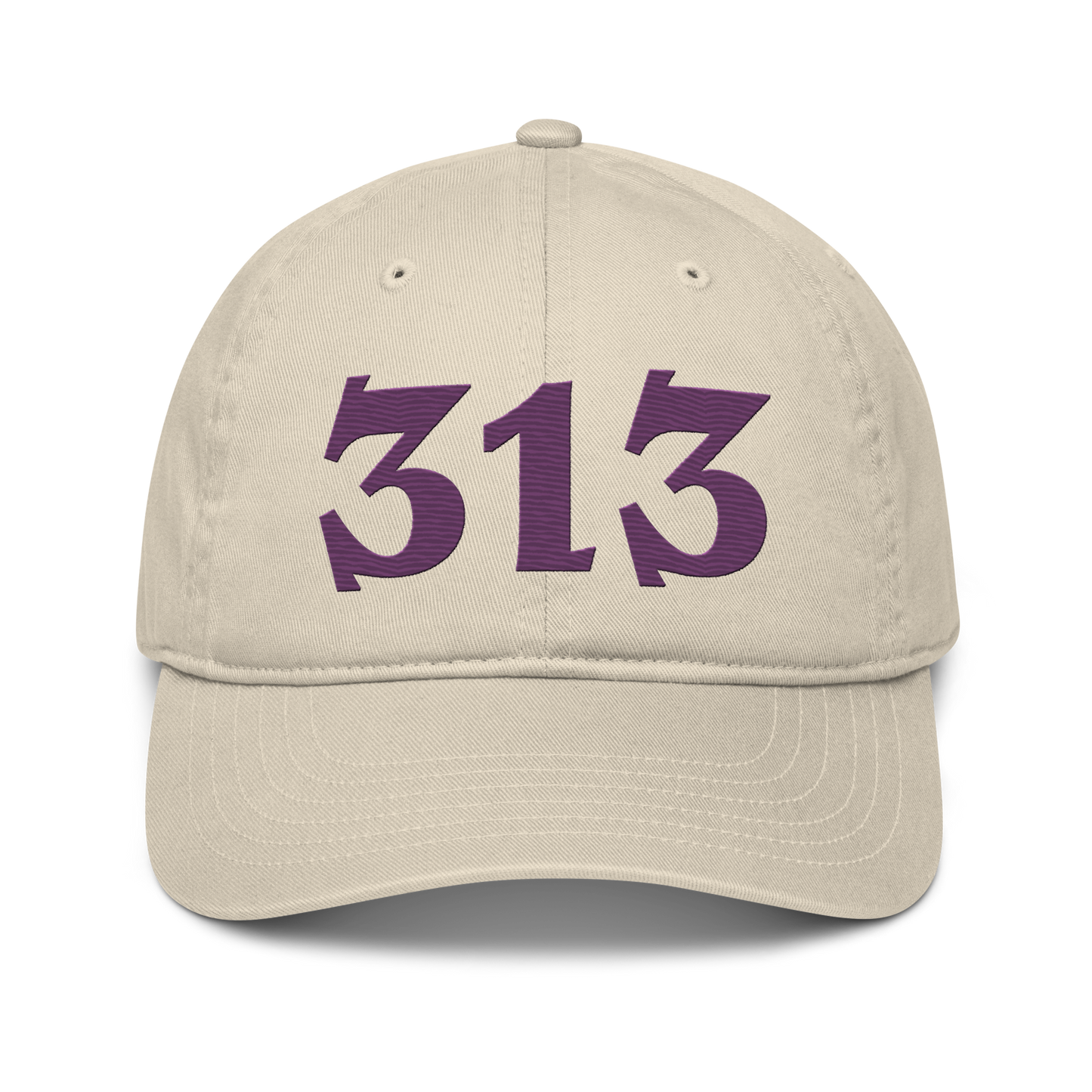 Detroit '313' Classic Baseball Cap (Angry Font) | Plum