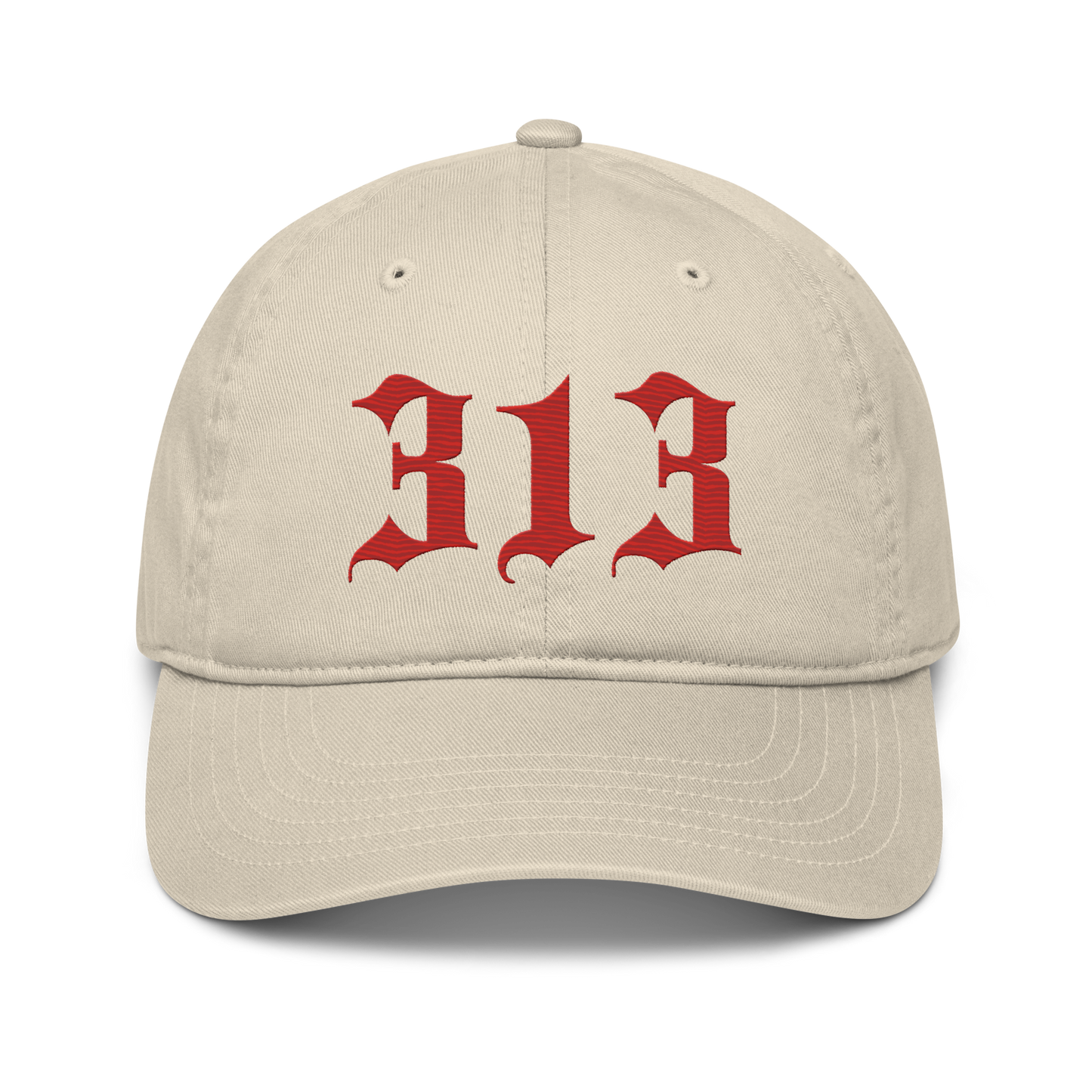 Detroit '313' Classic Baseball Cap (Old English) | Aliform Red