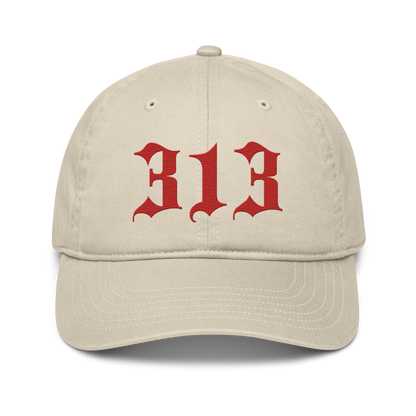 Detroit '313' Classic Baseball Cap (Old English) | Aliform Red