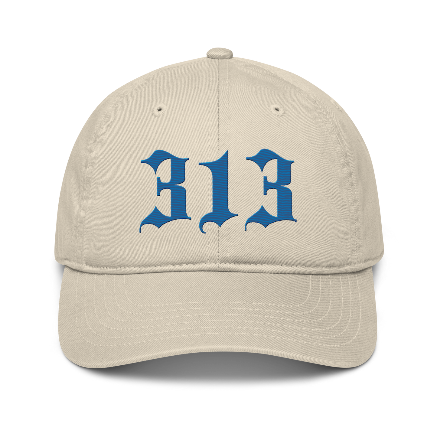 Detroit '313' Classic Baseball Cap (Old English) | Azure