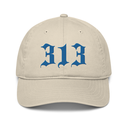 Detroit '313' Classic Baseball Cap (Old English) | Azure