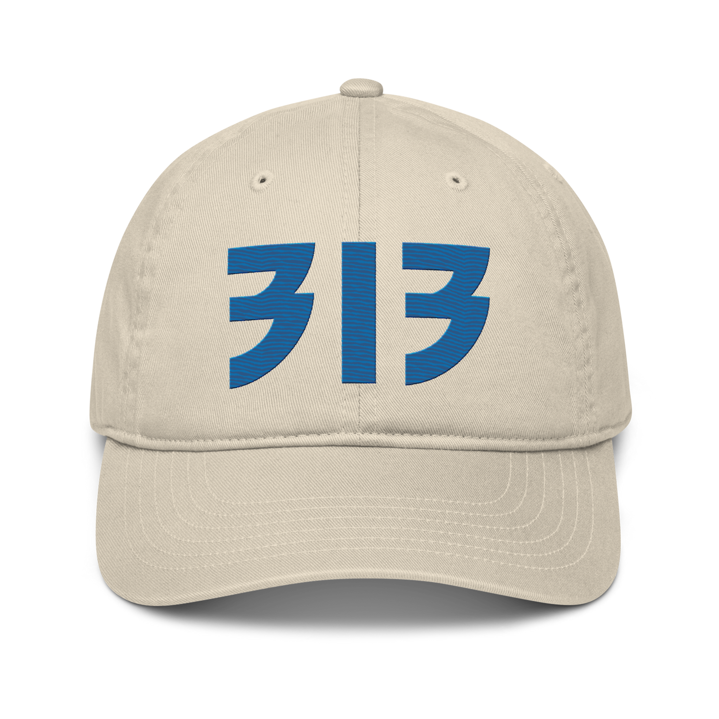 Detroit '313' Classic Baseball Cap (Glam Font) | Azure