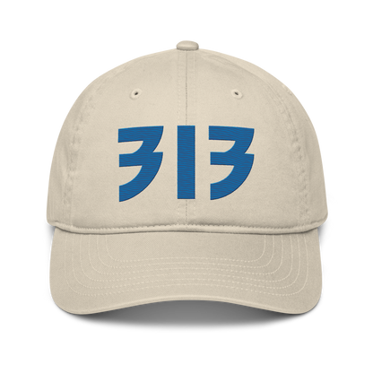 Detroit '313' Classic Baseball Cap (Glam Font) | Azure