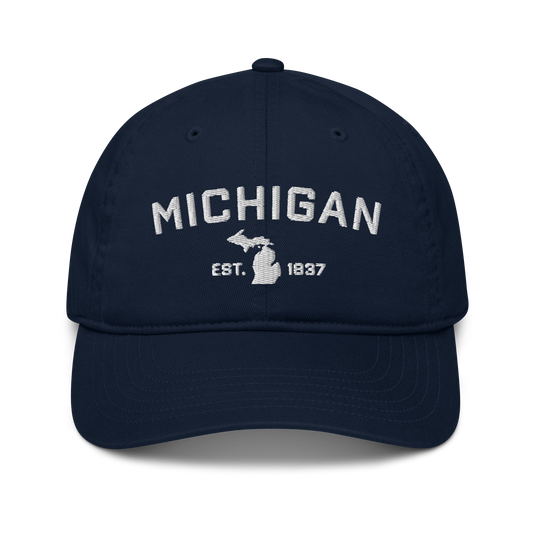 'Michigan EST 1837' Classic Baseball Cap (Athletic Font)