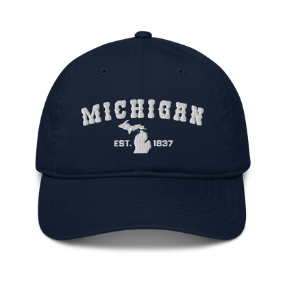 'Michigan EST 1837' Classic Baseball Cap (Western Font)