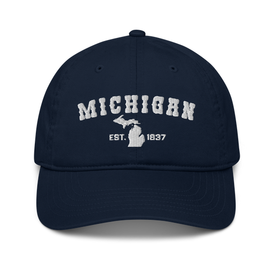 'Michigan EST 1837' Classic Baseball Cap (Western Font)