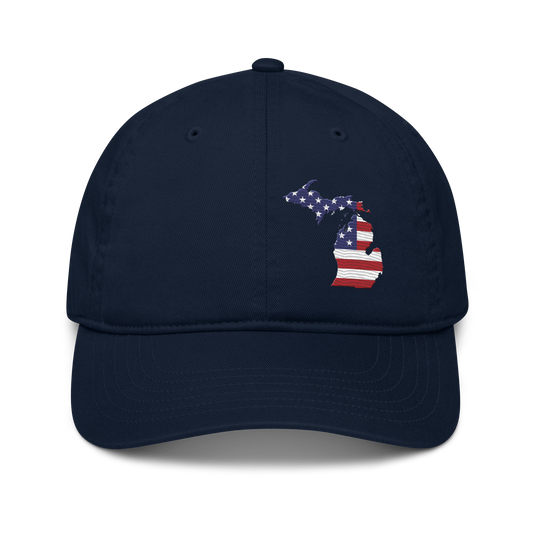 Michigan Classic Baseball Cap (USA Flag Outline)