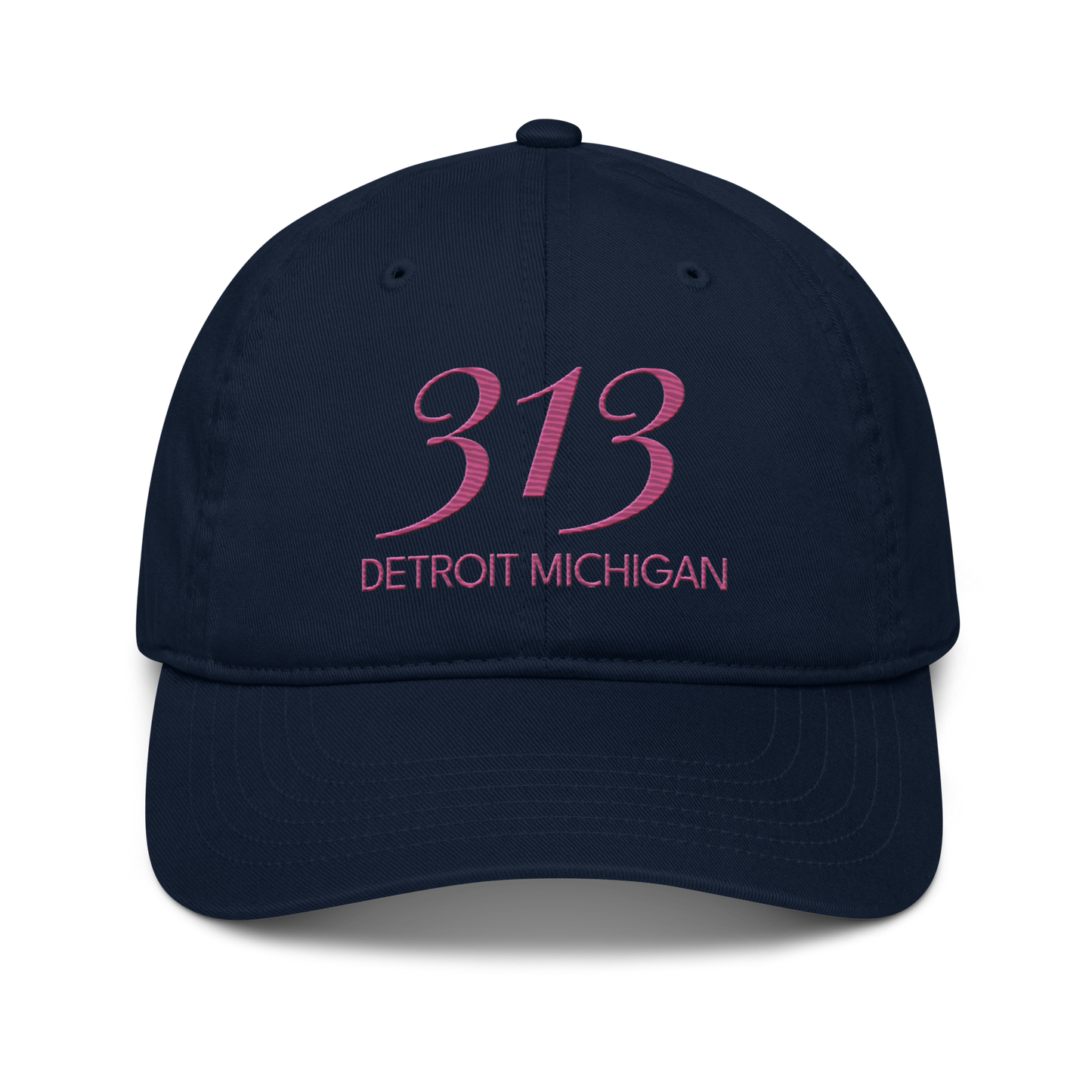 '313 Detroit Michigan' Classic Baseball Cap | Apple Blossom Pink