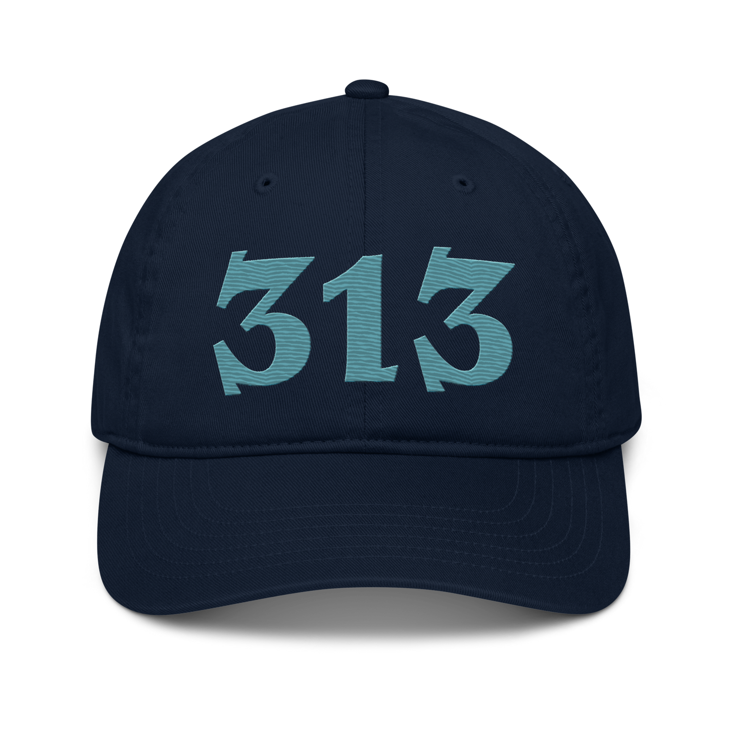 Detroit '313' Classic Baseball Cap (Angry Font) | Huron Blue