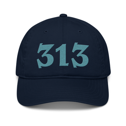 Detroit '313' Classic Baseball Cap (Angry Font) | Huron Blue