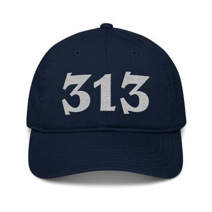 Detroit '313' Classic Baseball Cap (Angry Font) | Platinum