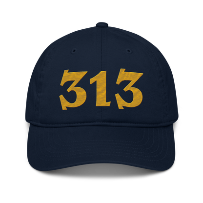 Detroit '313' Classic Baseball Cap (Angry Font) | Gold