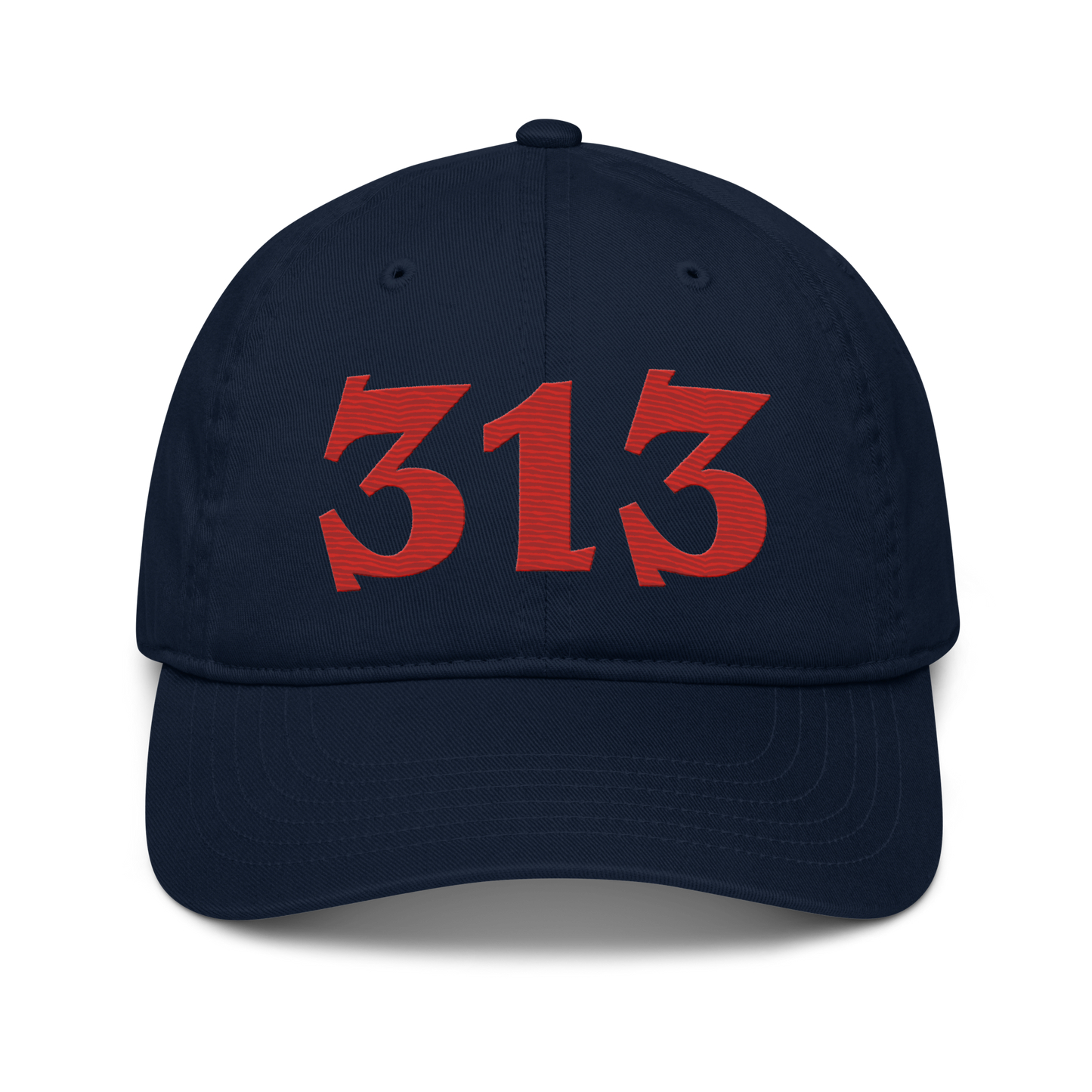 Detroit '313' Classic Baseball Cap (Angry Font) | Aliform Red