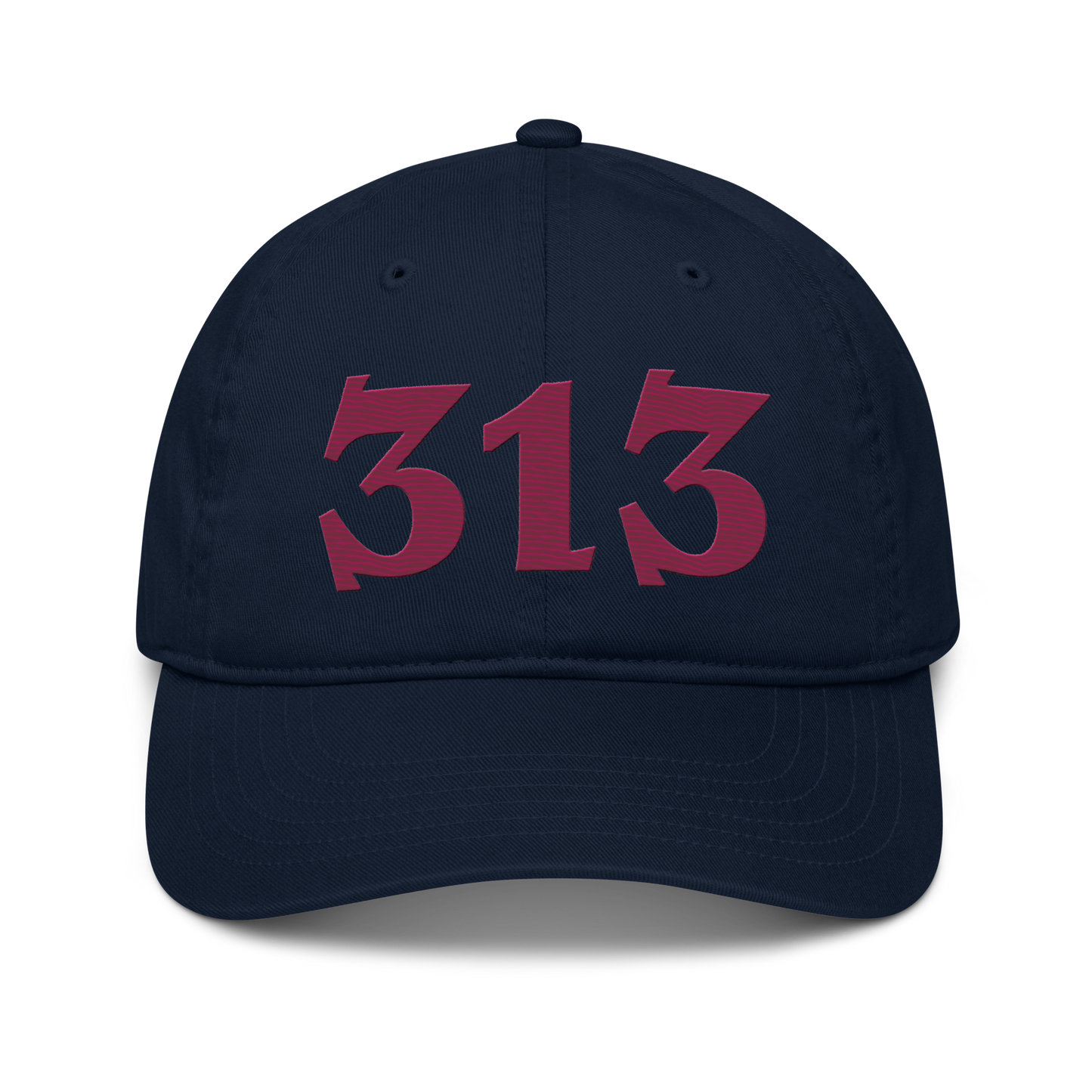 Detroit '313' Classic Baseball Cap (Angry Font) | Ruby Red