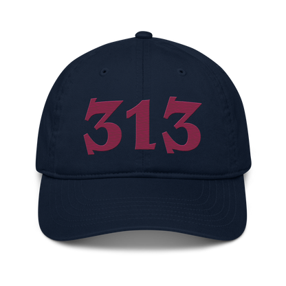 Detroit '313' Classic Baseball Cap (Angry Font) | Ruby Red