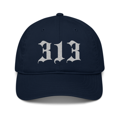 Detroit '313' Classic Baseball Cap (Old English) | Platinum