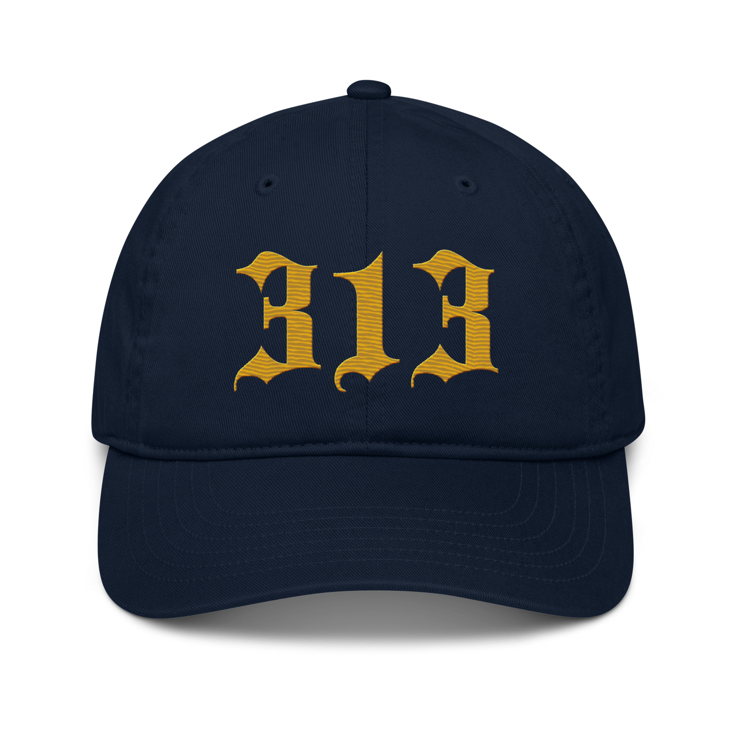 Detroit '313' Classic Baseball Cap (Old English) | Gold