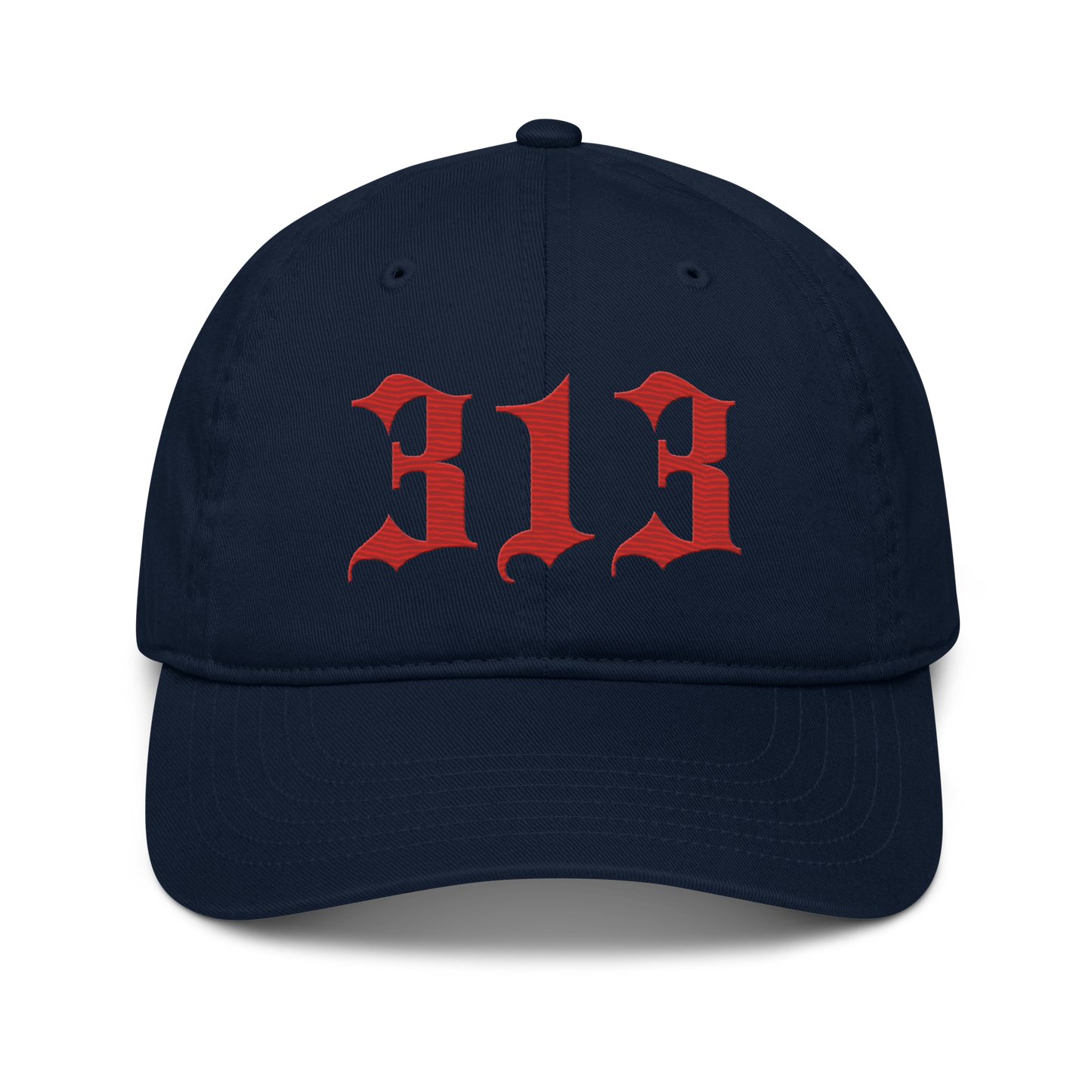 Detroit '313' Classic Baseball Cap (Old English) | Aliform Red