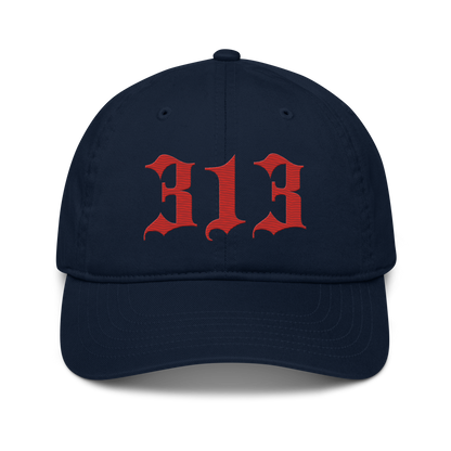 Detroit '313' Classic Baseball Cap (Old English) | Aliform Red