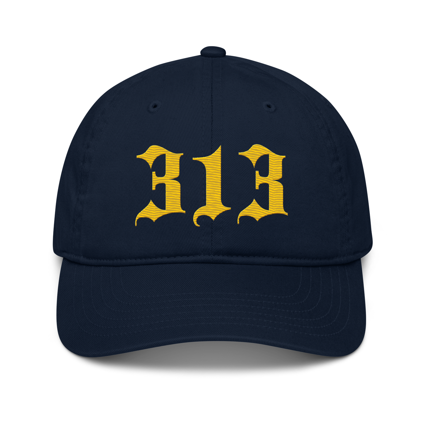 Detroit '313' Classic Baseball Cap (Old English) | Maize