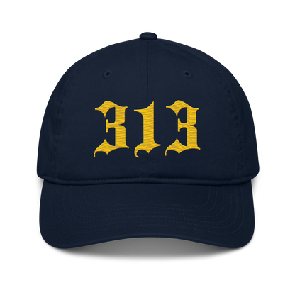 Detroit '313' Classic Baseball Cap (Old English) | Maize