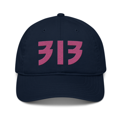 Detroit '313' Classic Baseball Cap (Glam Font) | Apple Blossom Pink