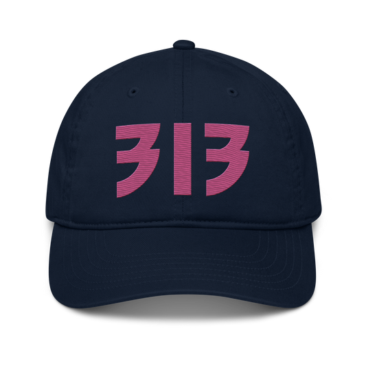 Detroit '313' Classic Baseball Cap (Glam Font) | Apple Blossom Pink