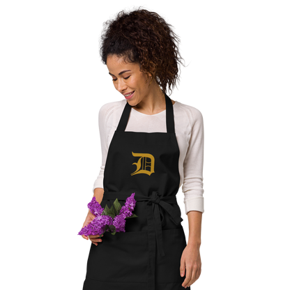 Detroit 'Old English D' Apron (Gold) | Unisex Emb.