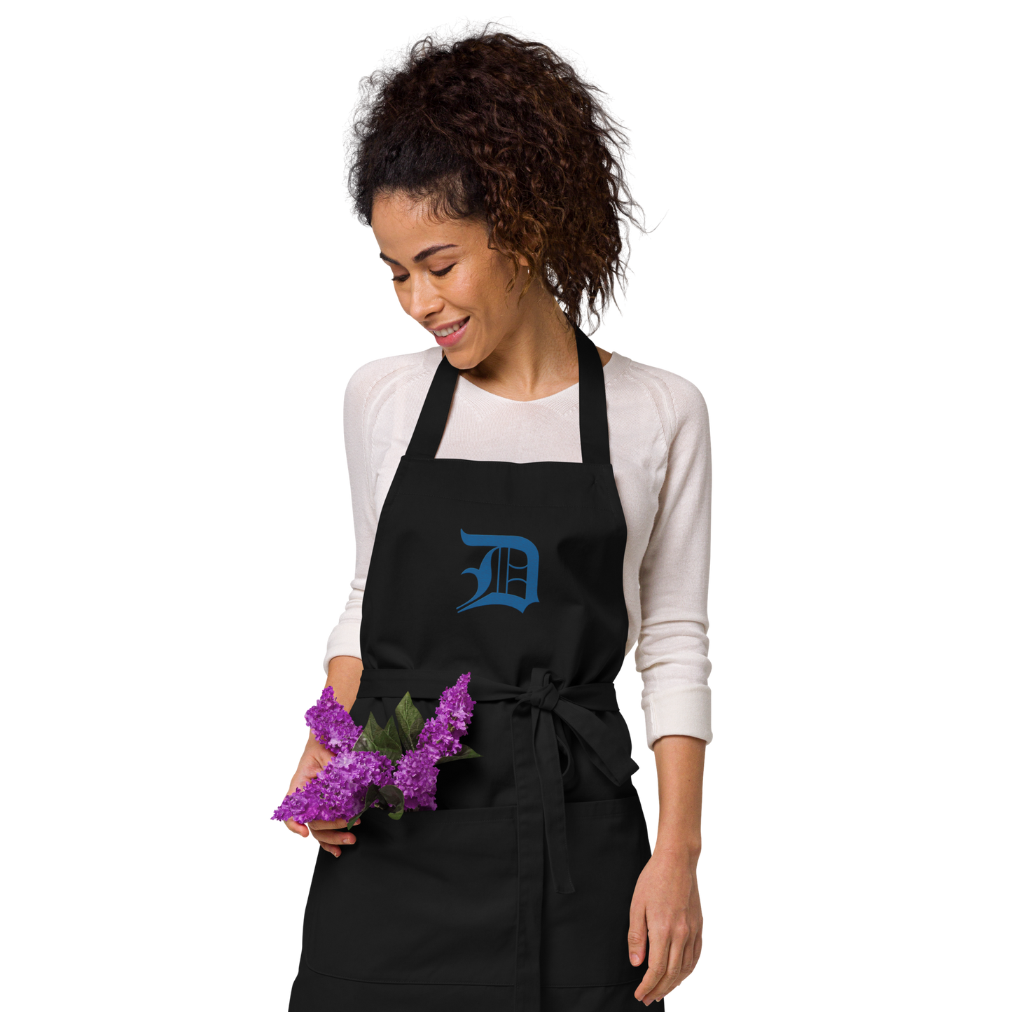 Detroit 'Old English D' Apron (Azure) | Unisex Emb.