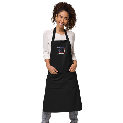 Detroit 'Old English D' Apron (Patriotic Edition) | Unisex Emb.