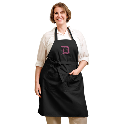 Detroit 'Old English D' Apron (Apple Blossom Pink) | Unisex Emb.