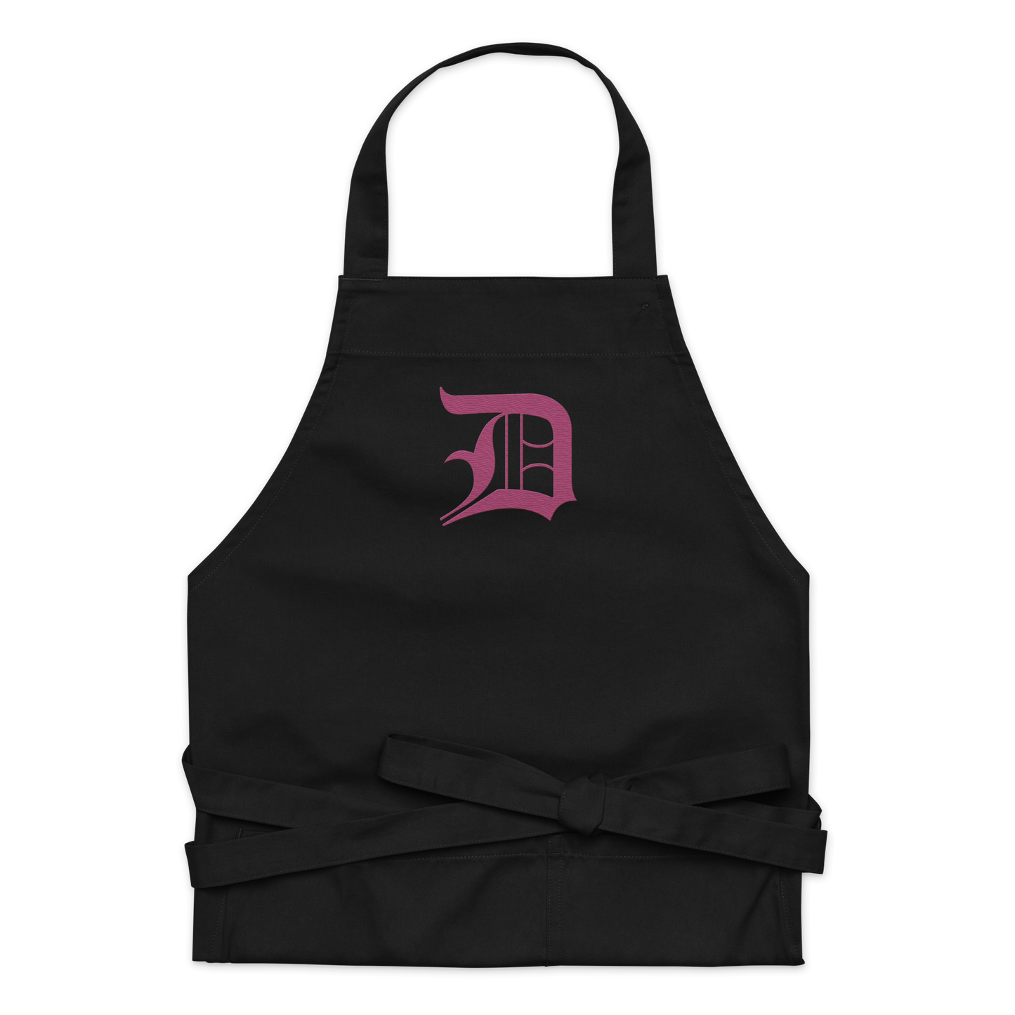 Detroit 'Old English D' Apron (Apple Blossom Pink) | Unisex Emb.