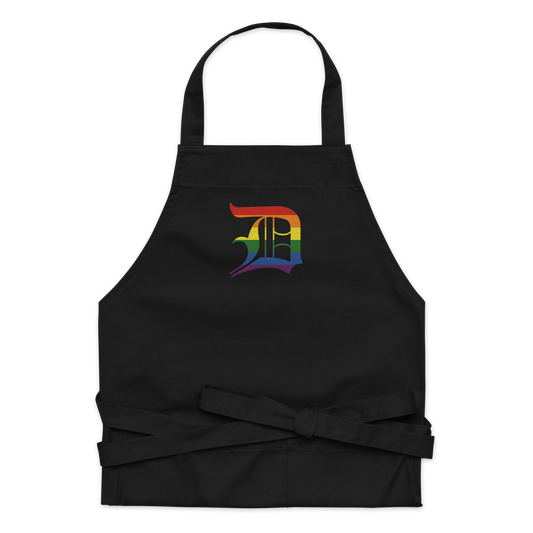 Detroit 'Old English D' Apron (Rainbow Pride Edition) | Unisex Emb.