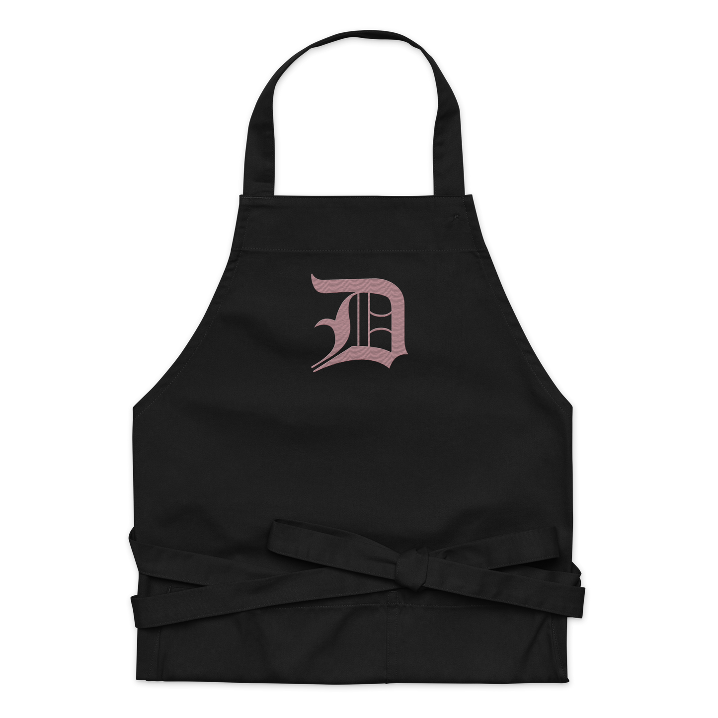 Detroit 'Old English D' Apron (Cherry Blossom Pink) | Unisex Emb.