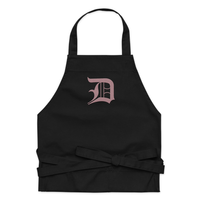 Detroit 'Old English D' Apron (Cherry Blossom Pink) | Unisex Emb.