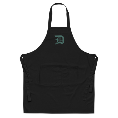 Detroit 'Old English D' Apron (Copper Green) | Unisex Emb.