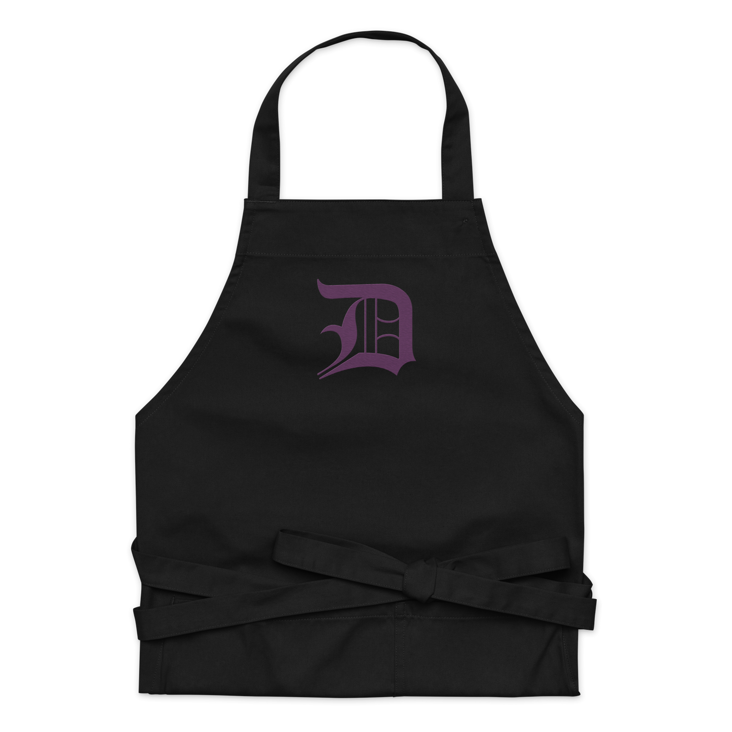 Detroit 'Old English D' Apron (Plum) | Unisex Emb.