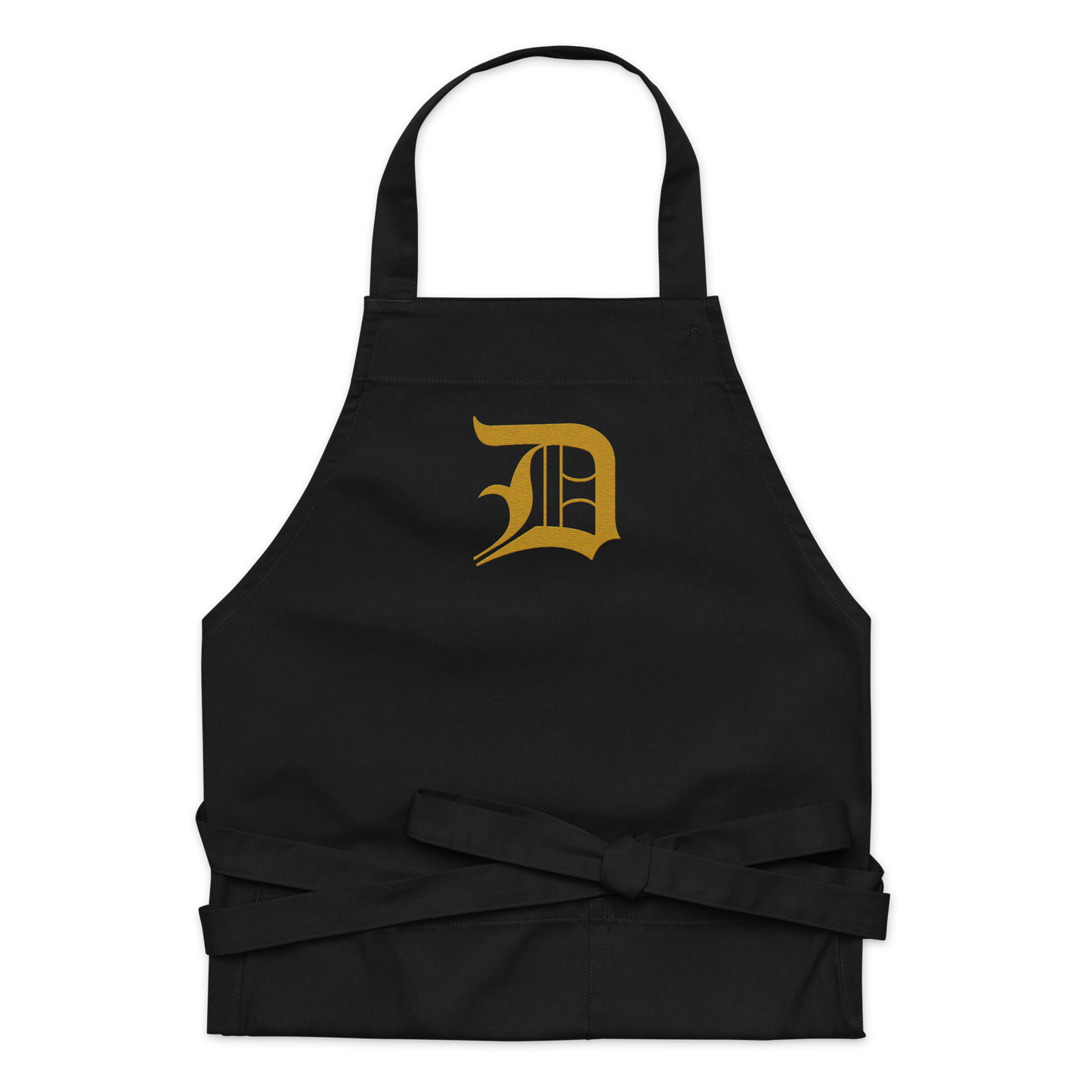 Detroit 'Old English D' Apron (Gold) | Unisex Emb.